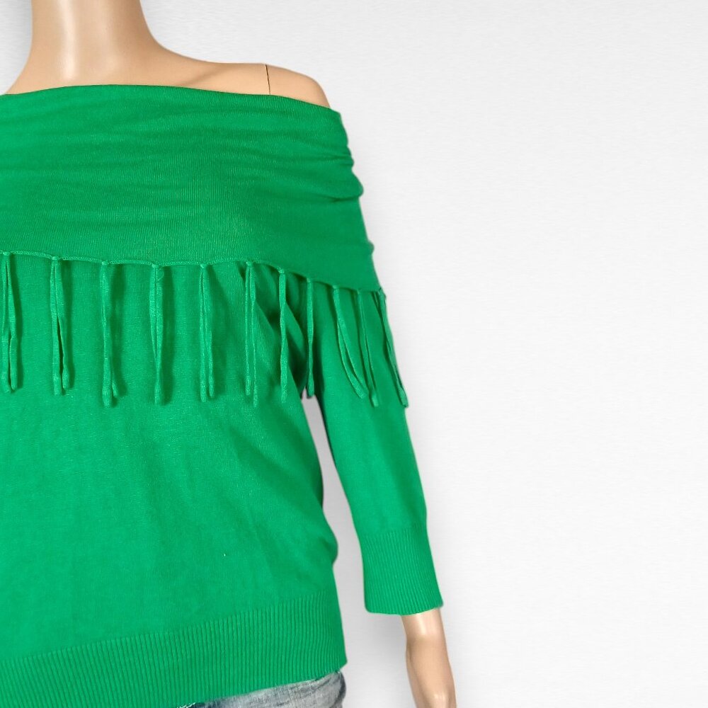 Green Tassle Sweater